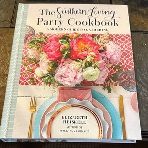 Southern Living Party Cookbook with Pink and Green Floral Design